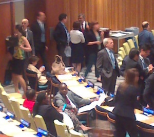 Delegates at a session of Main Committee I of the Nuclear Non-Proliferation Treaty Review Conference, May 2015 (Article 36)