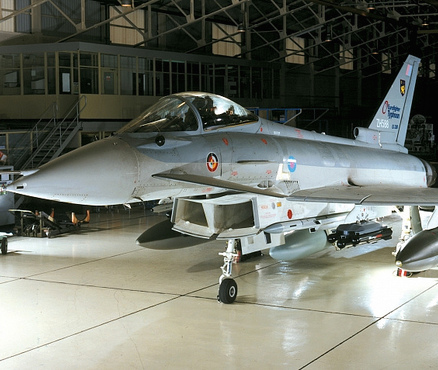 A Typhoon aircraft carrying Brimstone missiles, one of the systems looked at for this study (https://flic.kr/p/br9HvC)